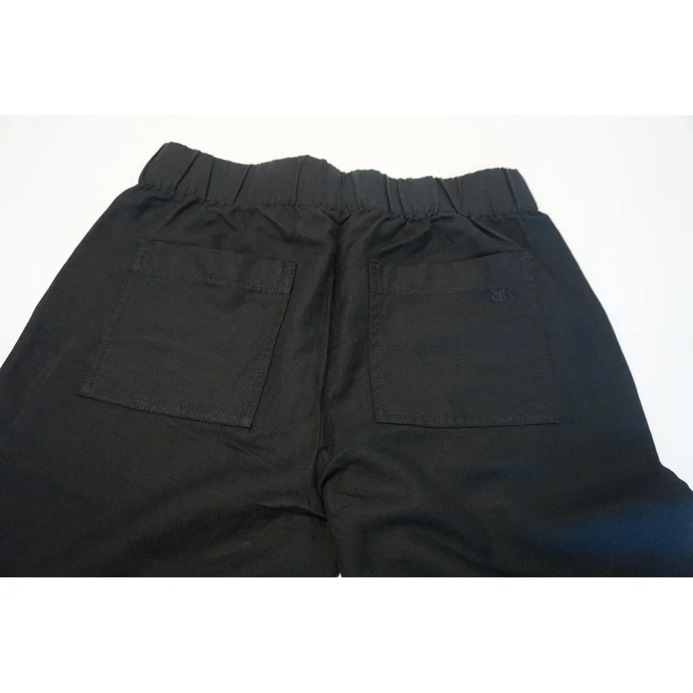 Banana Republic Black Linen Blend Elastic Waist Pull On Pants XS ITM 1868296